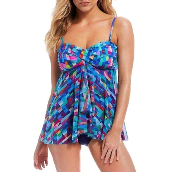 New Profile by Gottex Women's Serendipity Fly Away One-piece Swimsuit Dress - Picture 1 of 7